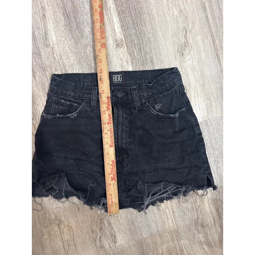 BDG Urban Outfitters‎ Black Girlfriend High Rise Distressed Denim Shorts Size 27